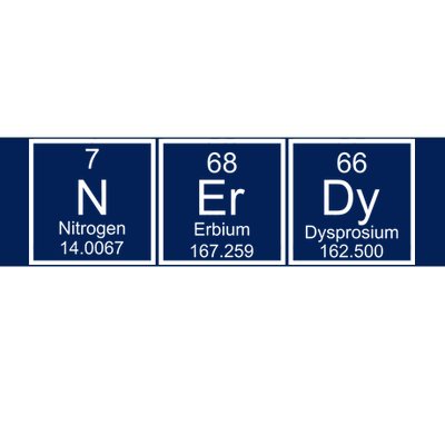 Nerdy Chemistry Periodic Table Bumper Sticker