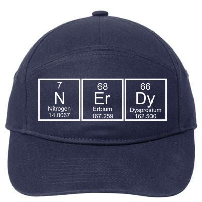 Nerdy Chemistry Periodic Table 7-Panel Snapback Hat