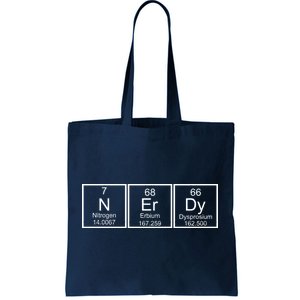 Nerdy Chemistry Periodic Table Tote Bag