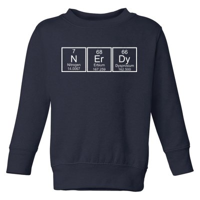 Nerdy Chemistry Periodic Table Toddler Sweatshirt