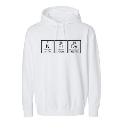 Nerdy Chemistry Periodic Table Garment-Dyed Fleece Hoodie