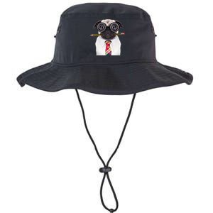 Nerdy Pug Dog With Glasses Legacy Cool Fit Booney Bucket Hat