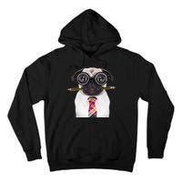 Nerdy Pug Dog With Glasses Tall Hoodie