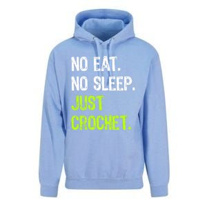 No Eat Sleep Repeat Just Crochet Crocheting Lovers Cute Gift Unisex Surf Hoodie