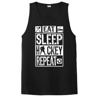 Novelty Eat Sleep Hockey Repeat Gift PosiCharge Competitor Tank