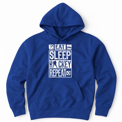 Novelty Eat Sleep Hockey Repeat Gift Hoodie