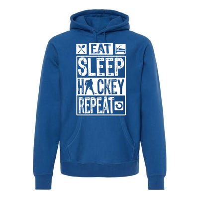 Novelty Eat Sleep Hockey Repeat Gift Premium Hoodie