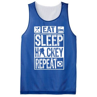 Novelty Eat Sleep Hockey Repeat Gift Mesh Reversible Basketball Jersey Tank