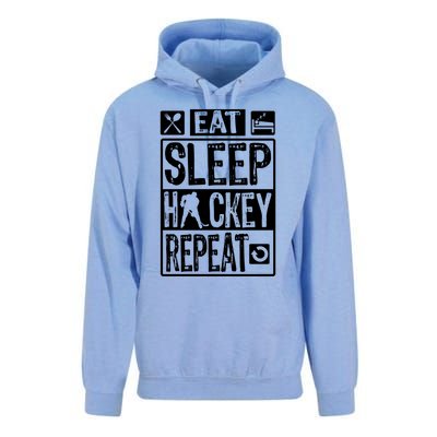 Novelty Eat Sleep Hockey Repeat Gift Unisex Surf Hoodie