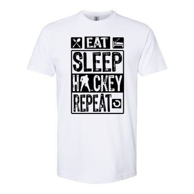 Novelty Eat Sleep Hockey Repeat Gift Softstyle CVC T-Shirt