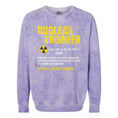 Nuclear Engineer Science Energy Engineering Radioactive Colorblast Crewneck Sweatshirt