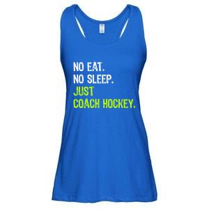 No Eat Sleep Repeat Just Coach Hockey Gift Ladies Essential Flowy Tank