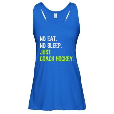 No Eat Sleep Repeat Just Coach Hockey Gift Ladies Essential Flowy Tank