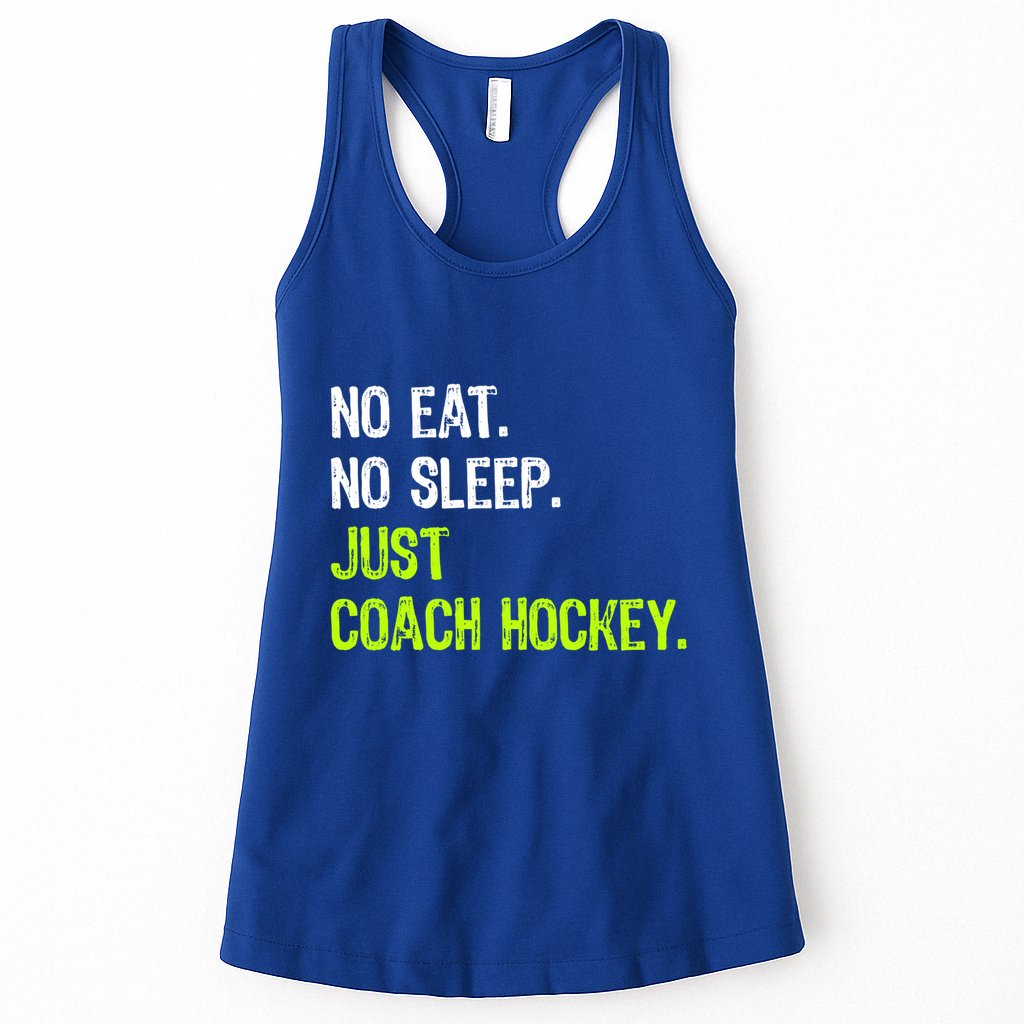 No Eat Sleep Repeat Just Coach Hockey Gift Womens Tank Top