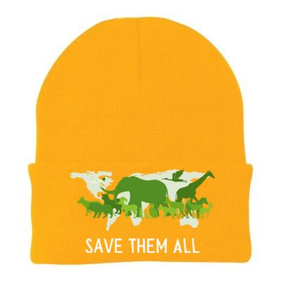 National Endangered Species Day Save Them World Animals Gift Knit Cap Winter Beanie