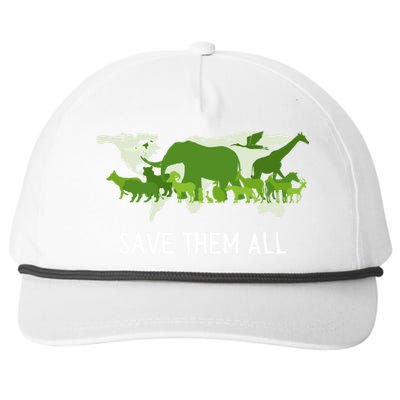 National Endangered Species Day Save Them World Animals Gift Snapback Five-Panel Rope Hat