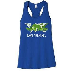 National Endangered Species Day Save Them World Animals Gift Women's Racerback Tank