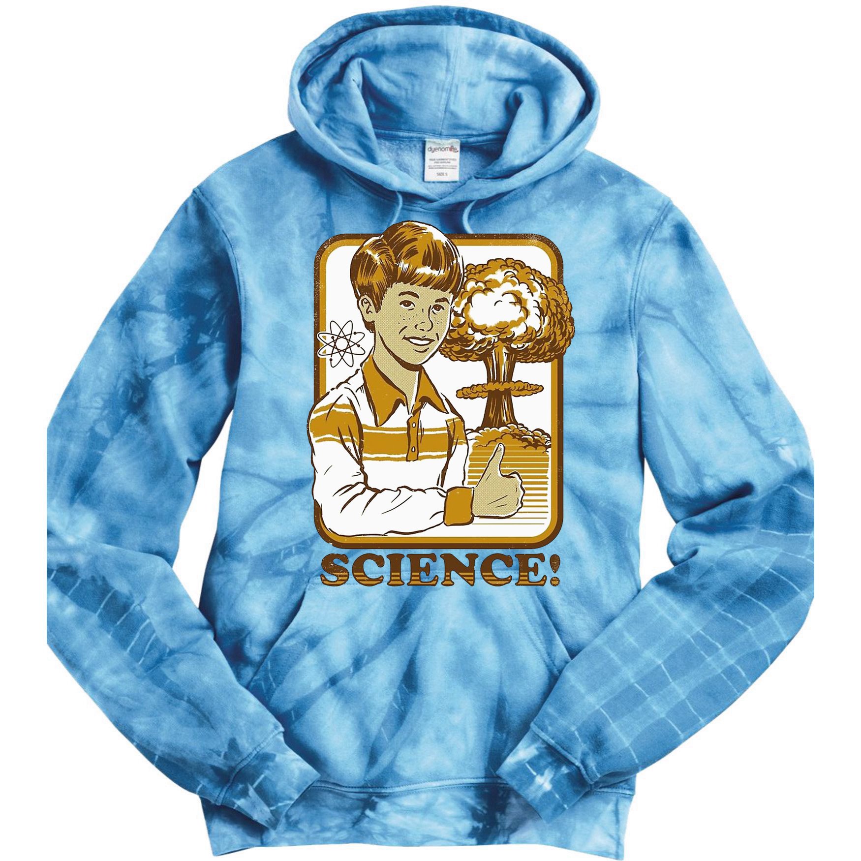 Nuclear Explosion Science Funny Vintage Tie Dye Hoodie
