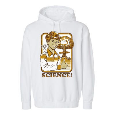 Nuclear Explosion Science Funny Vintage Garment-Dyed Fleece Hoodie