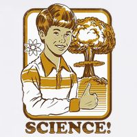 Nuclear Explosion Science Funny Vintage USA-Made Doggie Bandana