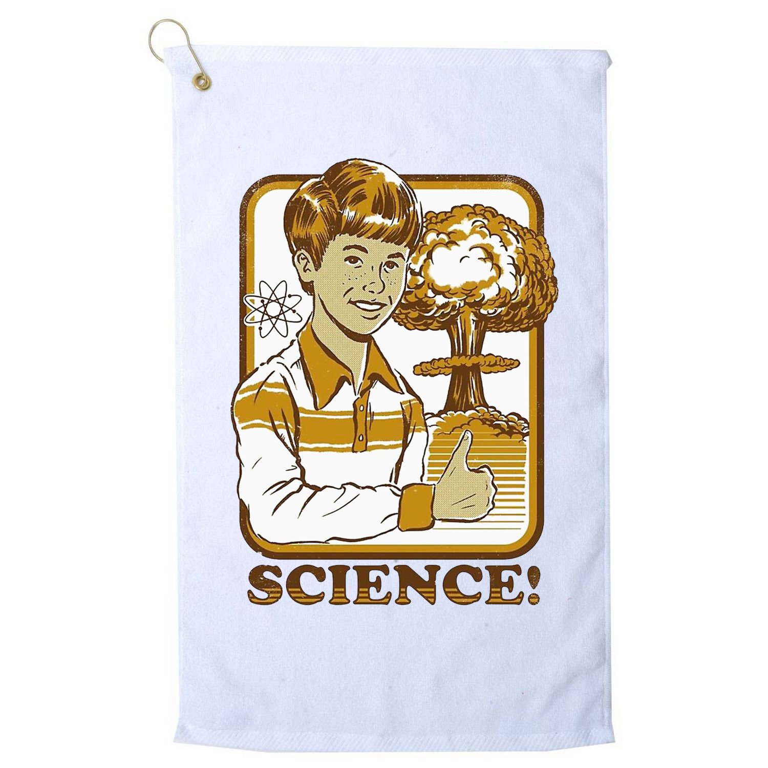 Nuclear Explosion Science Funny Vintage Golf Towel