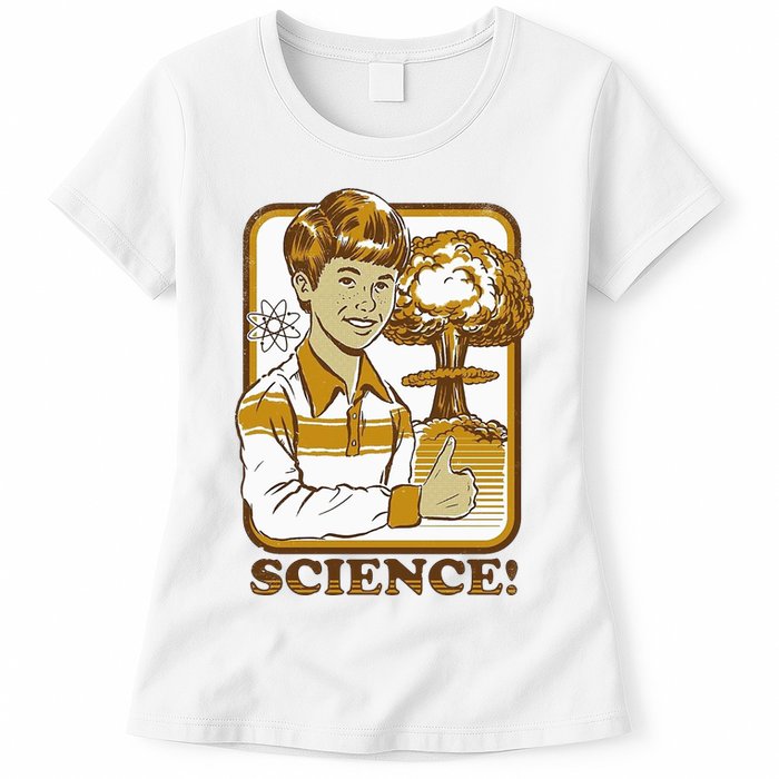 Nuclear Explosion Science Funny Vintage Womens T-Shirt