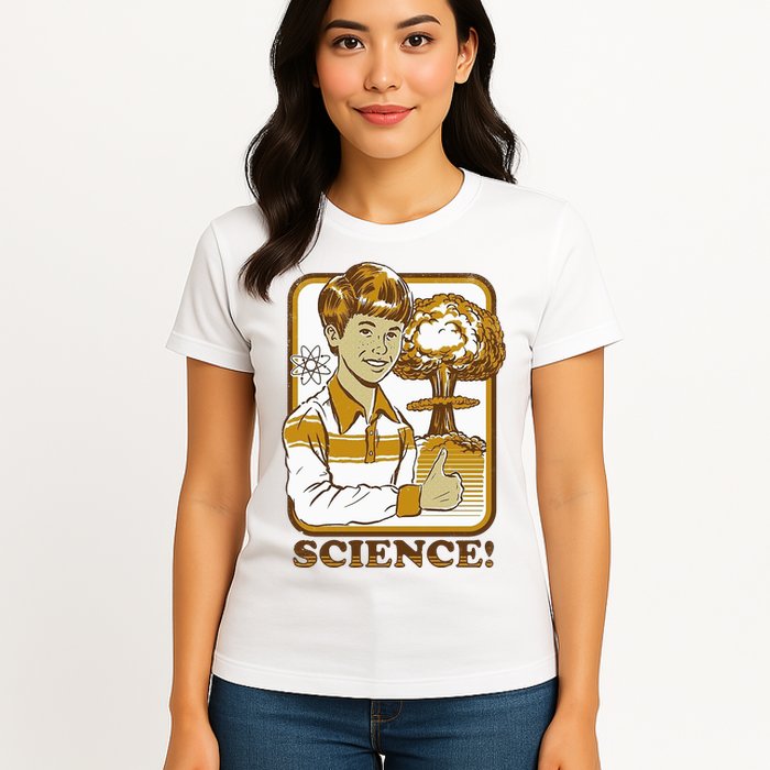 Nuclear Explosion Science Funny Vintage Womens T-Shirt