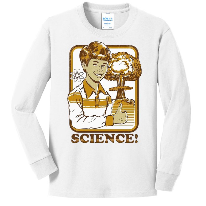 Nuclear Explosion Science Funny Vintage Kids Long Sleeve Shirt