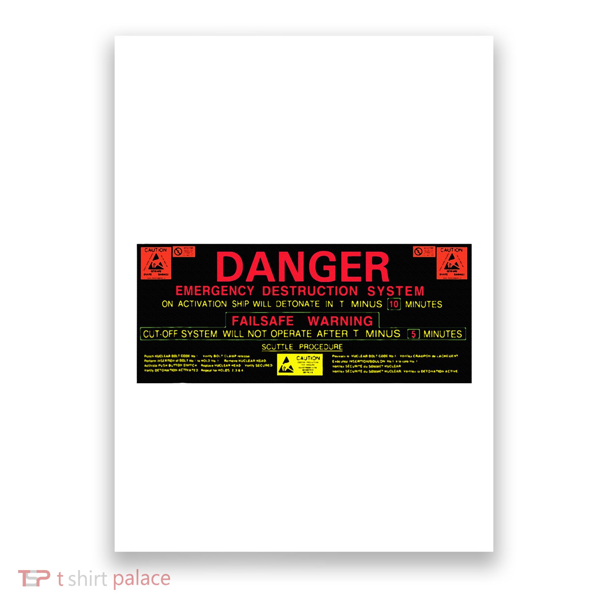 Nostromo Emergency Self Destruct Console Poster