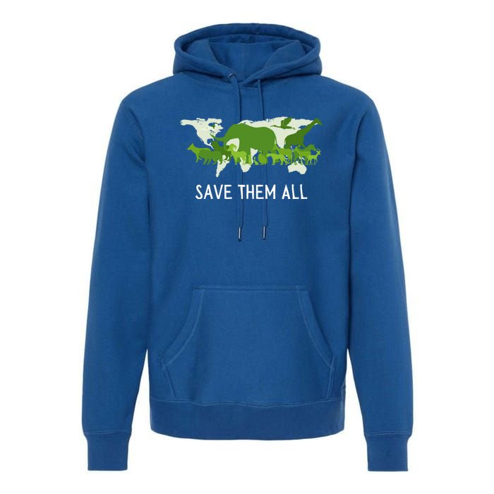 National Endangered Species Day Save Them World Animals Gift Premium Hoodie