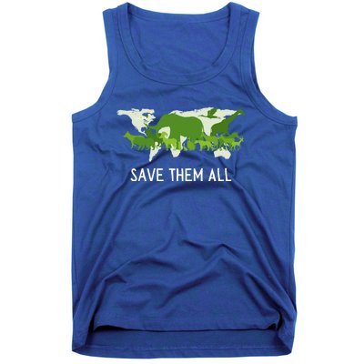 National Endangered Species Day Save Them World Animals Gift Tank Top