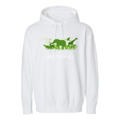 National Endangered Species Day Save Them World Animals Gift Garment-Dyed Fleece Hoodie