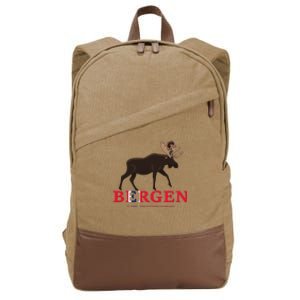 Norway Elk Troll Myths Flag Mountain Travel Cotton Canvas Backpack