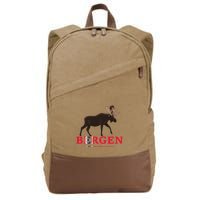 Norway Elk Troll Myths Flag Mountain Travel Cotton Canvas Backpack