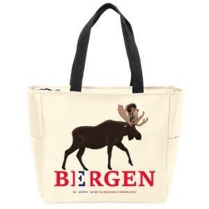 Norway Elk Troll Myths Flag Mountain Travel Zip Tote Bag