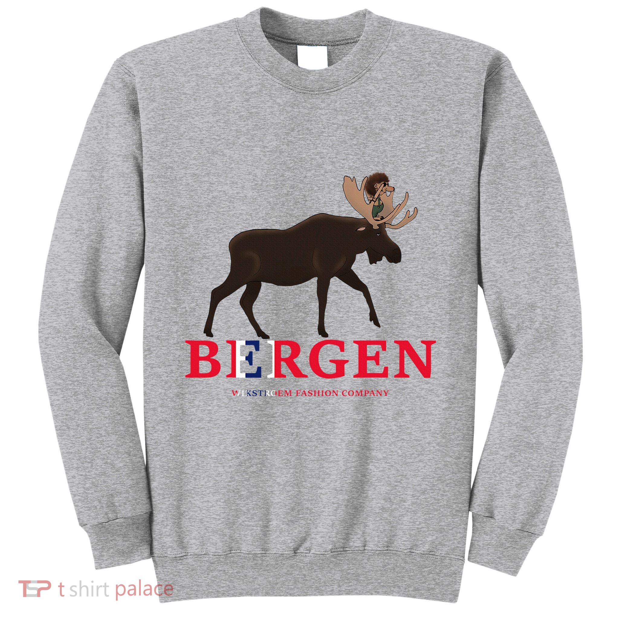 Norway Elk Troll Myths Flag Mountain Travel Tall Sweatshirt