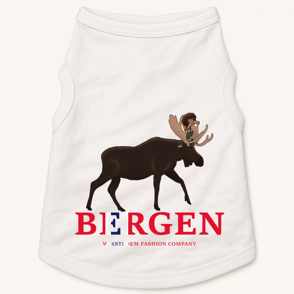 Norway Elk Troll Myths Flag Mountain Travel Doggie Tank