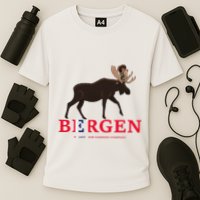 Norway Elk Troll Myths Flag Mountain Travel Cooling Performance Crew T-Shirt