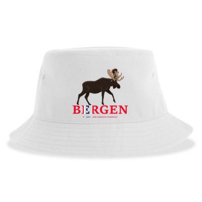 Norway Elk Troll Myths Flag Mountain Travel Sustainable Bucket Hat