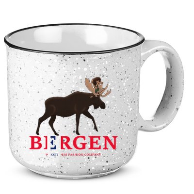 Norway Elk Troll Myths Flag Mountain Travel 15oz Campfire Ceramic Mug