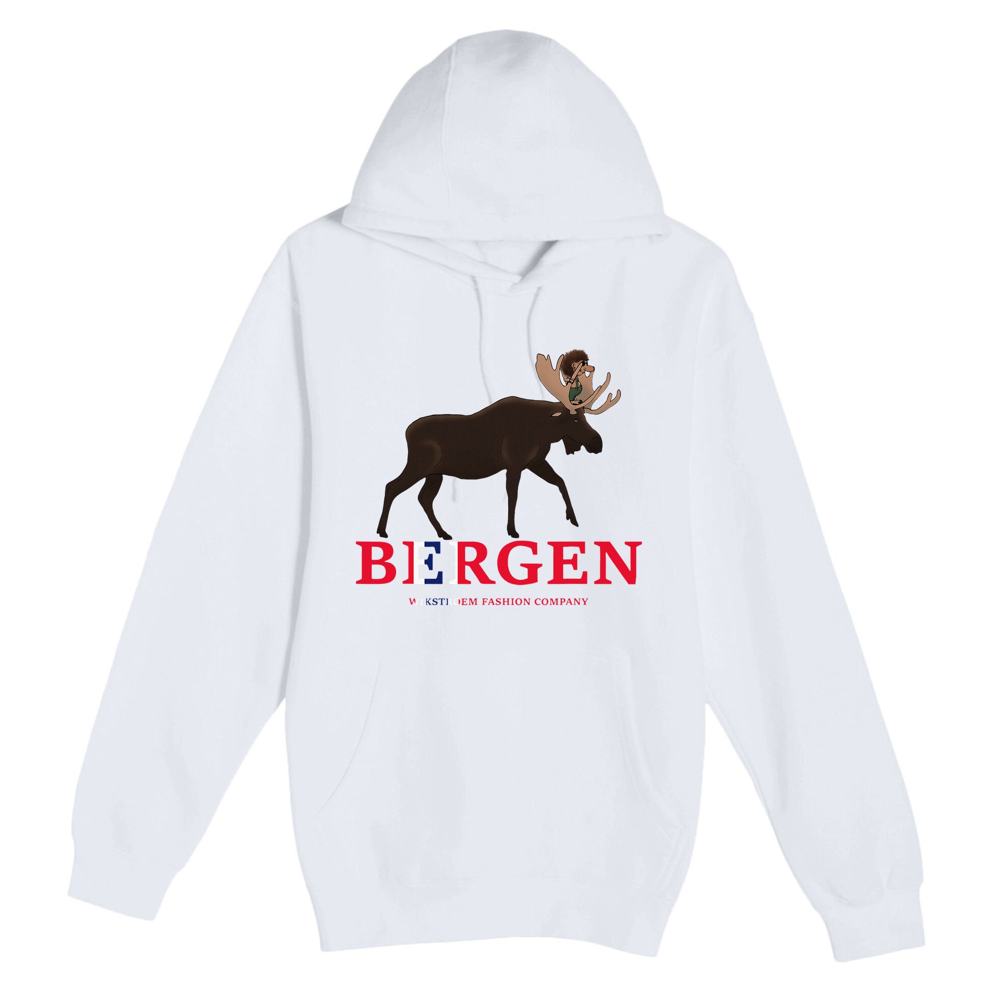 Norway Elk Troll Myths Flag Mountain Travel Premium Pullover Hoodie