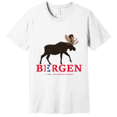 Norway Elk Troll Myths Flag Mountain Travel Premium T-Shirt