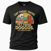 Nice Eat Those Tacos Pet Those Doggos #TacosWillfburts Skeleton Dog Cooling Performance Crew T-Shirt