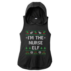 Nurse Elf Ugly Christmas Great Gift Ladies PosiCharge Tri-Blend Wicking Draft Hoodie Tank