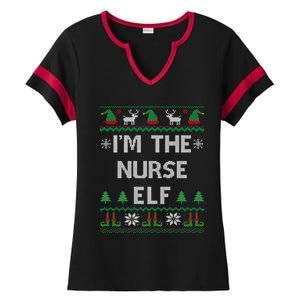 Nurse Elf Ugly Christmas Great Gift Ladies Halftime Notch Neck Tee