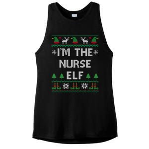 Nurse Elf Ugly Christmas Great Gift Ladies PosiCharge Tri-Blend Wicking Tank