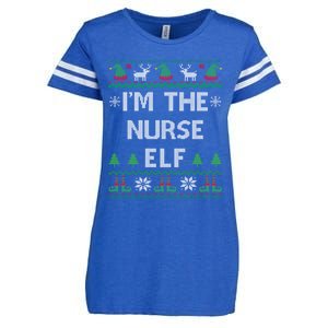 Nurse Elf Ugly Christmas Great Gift Enza Ladies Jersey Football T-Shirt