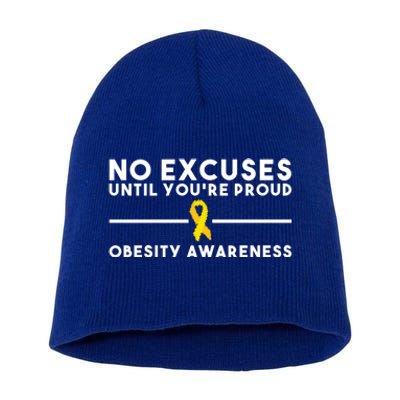 No Excuses Until Youre Proud Gift Short Acrylic Beanie