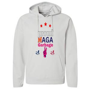 November Election Vote Proud Maga Garbage Supporter Trump Performance Fleece Hoodie