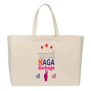 November Election Vote Proud Maga Garbage Supporter Trump Cotton Canvas Jumbo Tote